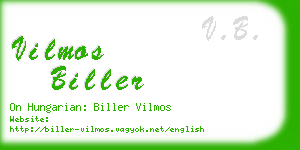 vilmos biller business card